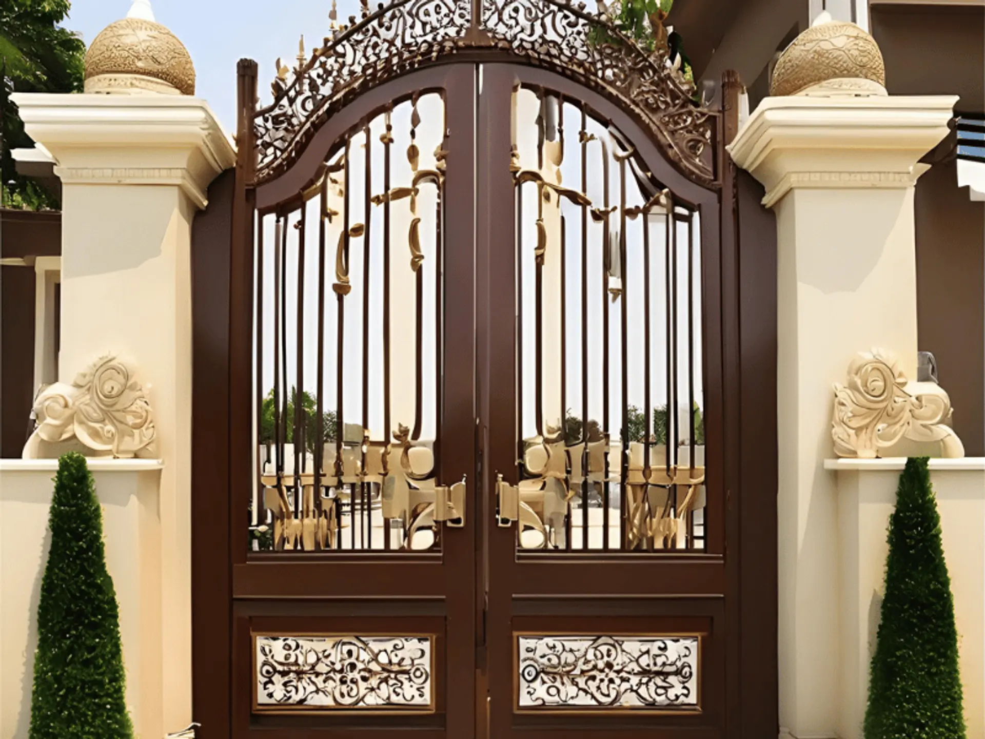 14 Stunning Iron Main Gate Colour Combinations for a Stylish Entrance