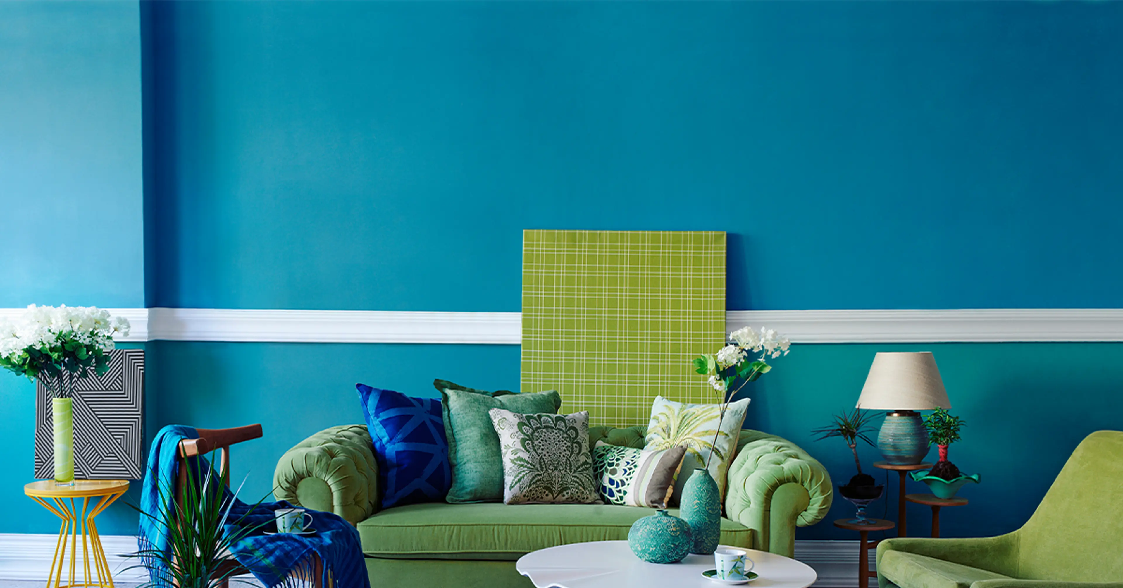 Attractive Blue And Green Combination For Your Home